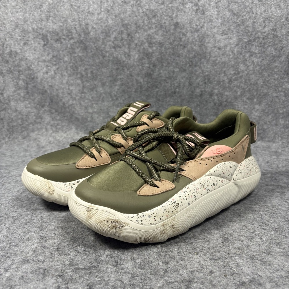 Ugg LA Cloud Lace Sneaker 8 Burnt Olive Green Chunky Sole Platform - Picture 5 of 10